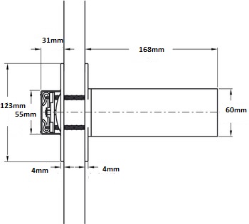 Perkomatic R85 Concealed Hydraulic Chain Door Closer - Image 2