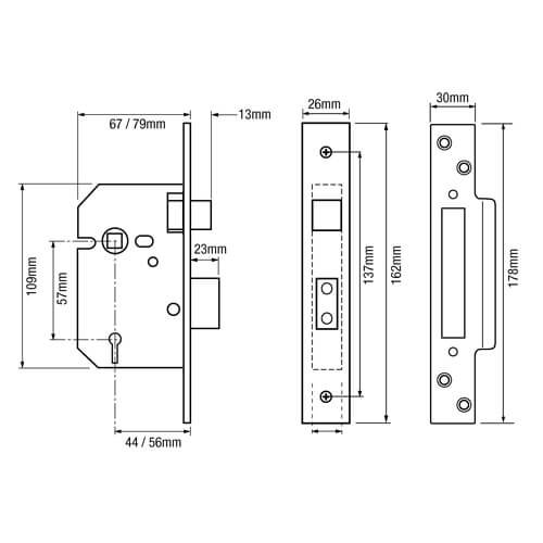 ERA Fortress British Standard 3621:2007 Mortice Sashlock - Image 2