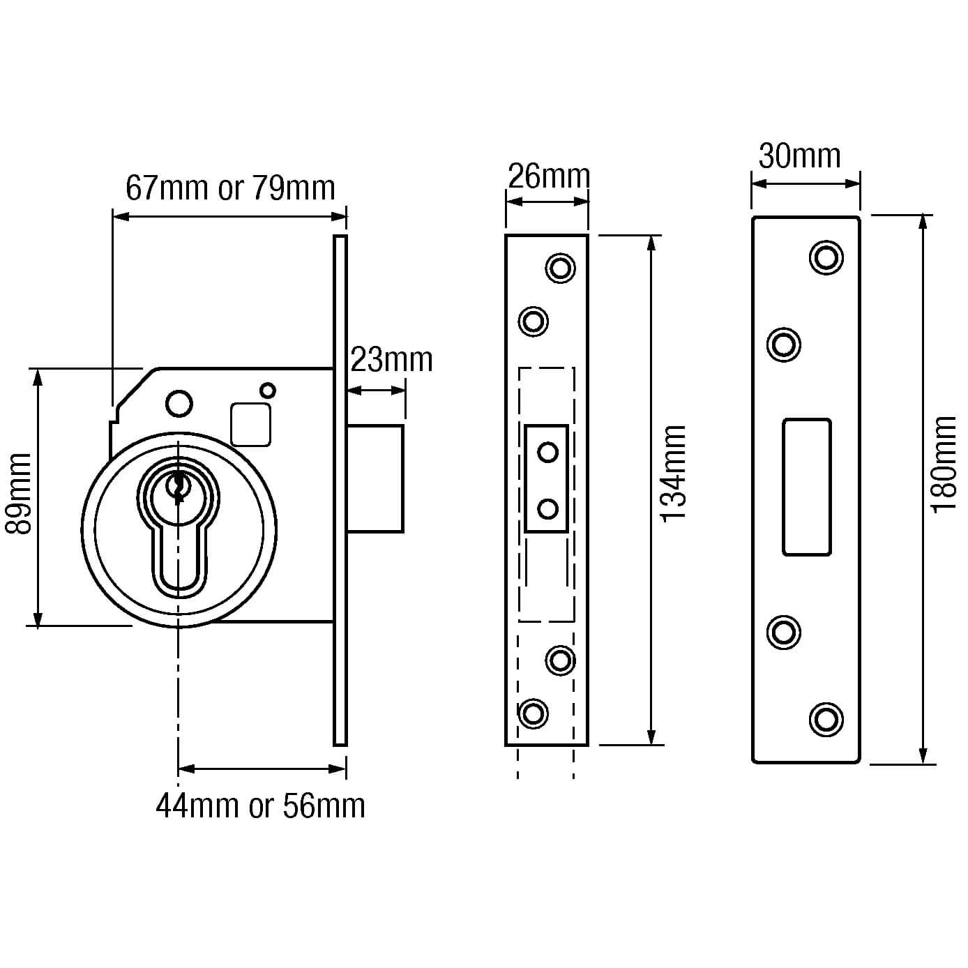 Era 263-31 British Standard Euro Double Mortice Deadlock - Image 2
