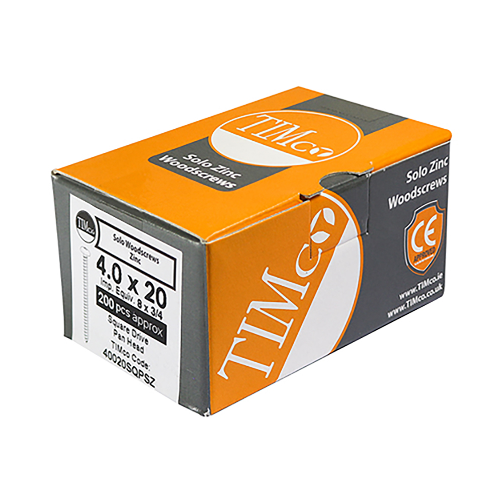 Solo Chipboard & Woodscrew SQ-Pan 20mm Length - Image 2
