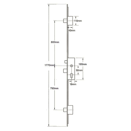 GU Secury Latch 3 Deadbolts 20mm Radius Faceplate Auto Locking Multipoint Door Lock - Image 2