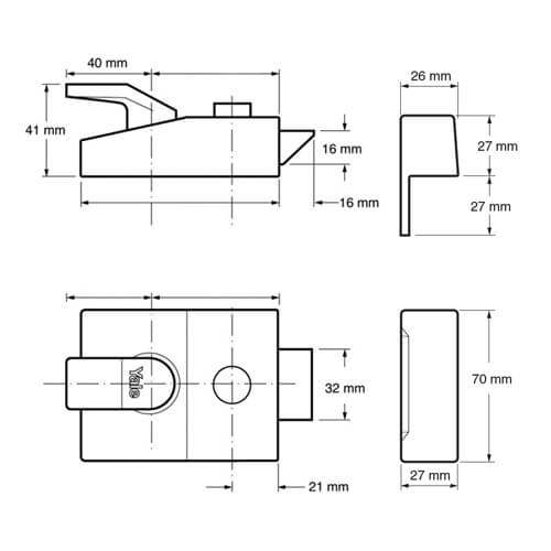 Yale 85 Deadlocking Nightlatch on Original Key Section - Image 2