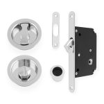 Alexander & Wilks AW110RPC Sliding Door Lock Set Radius (LEAD TIME: 2-3 DAYS)