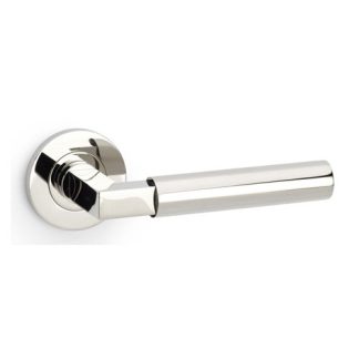 Alexander & Wilks AW201PNPVD Hurricane Plain Lever On Round Rose - Polished Nickel PVD (LEAD TIME: 2-3 DAYS)