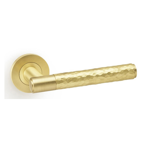 Alexander & Wilks AW223SB Spitfire Hammered Lever On Round Rose (LEAD TIME: 2-3 DAYS)
