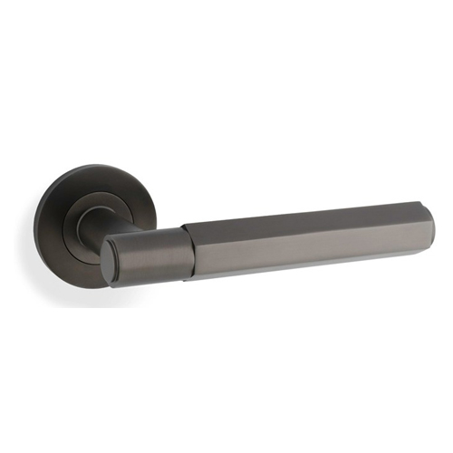 Alexander & Wilks AW224DBZ Spitfire Hex Lever On Round Rose - Dark Bronze (LEAD TIME: 2-3 DAYS)