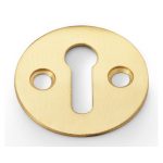 Alexander & Wilks AW399SB Victorian Standard Profile Escutcheon - Satin Brass (LEAD TIME: 2-3 DAYS)