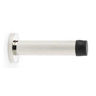 Alexander & Wilks AW616PN Cylinder Projection Door Stop On Rose - Polished Nickel (LEAD TIME: 2-3 DAYS)