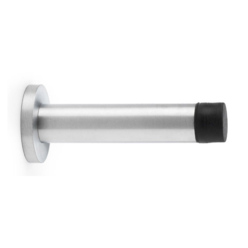 Alexander & Wilks AW616SC Cylinder Projection Door Stop On Rose - Satin Chrome (LEAD TIME: 2-3 DAYS)
