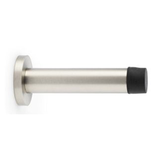 Alexander & Wilks AW616SN Cylinder Projection Door Stop On Rose - Satin Nickel (LEAD TIME: 2-3 DAYS)
