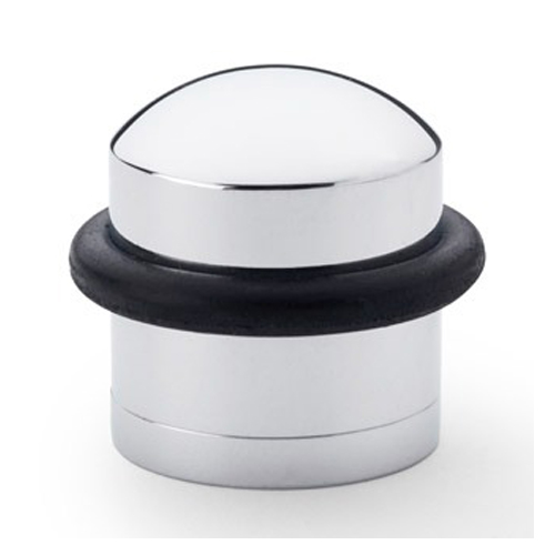 Alexander & Wilks AW638PC Dome Top Floor Mounted Door Stop - Polished Chrome (LEAD TIME: 2-3 DAYS)