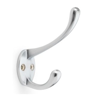 Alexander & Wilks AW770SC Victorian Hat and Coat Hook - Satin Chrome (LEAD TIME: 2-3 DAYS)