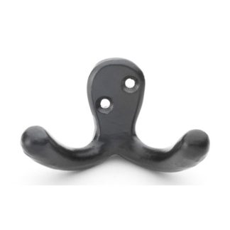 Alexander & Wilks AW773BL Victorian Double Robe Hook Black (LEAD TIME: 2-3 DAYS)