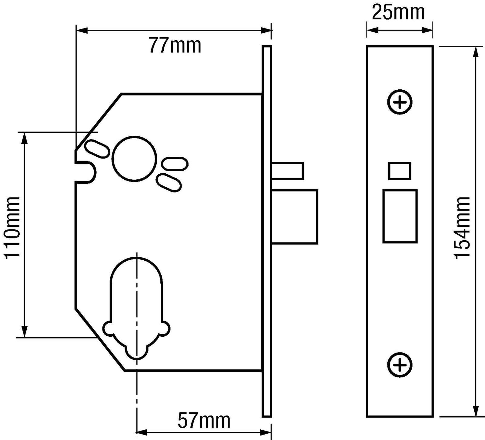 Bramah 3061 Kompact Egress Mortice Nightlatch Without Snib - Image 2