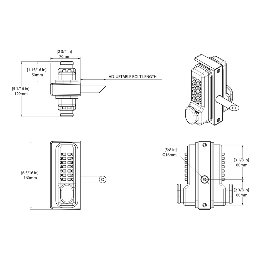 Gatemaster BDG Superlock 2.0 Double Sided Digital Lock for Metal Gates (LEAD TIME: 2-3 DAYS) - Image 2
