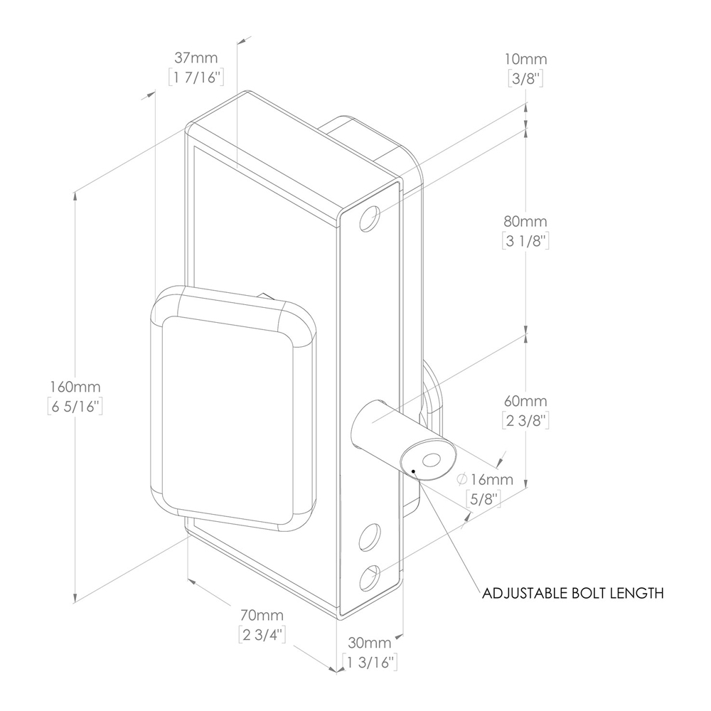 Gatemaster BQDG Superlock 2.0 Keypad Lock Quick Exit for Metal Gates (LEAD TIME: 2-3 DAYS) - Image 2