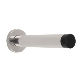 Eurospec DSW1019BSS 150 x 22mm Wall Mounted Doorstop On Rose Concealed Fix - Polished Stainless Steel (LEAD TIME: 2-3 DAYS)