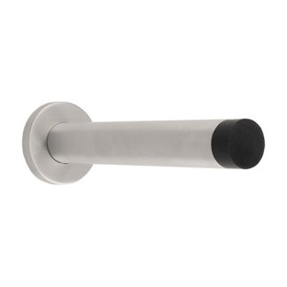 Eurospec DSW1019SSS 150 x 22mm Wall Mounted Doorstop On Rose Concealed Fix - Satin Stainless Steel 150mm (LEAD TIME: 2-3 DAYS)