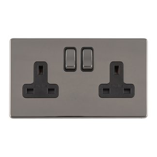 Eurolite ECBN2SOB 2 GANG 13AMP DP SWITCHED SOCKET (LEAD TIME: 2-3 DAYS)