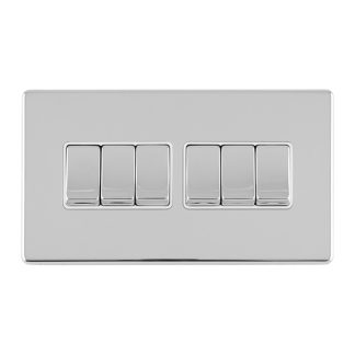 Eurolite ECPC6SWW 6 GANG 10AMP 2WAY SWITCH (LEAD TIME: 2-3 DAYS)