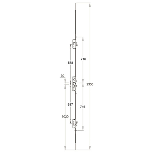 Kenrick Excalibur Latch 3 Hooks 2 Anti Lift Pins 3 Rollers Double Spindle Multipoint Door Lock - Image 2