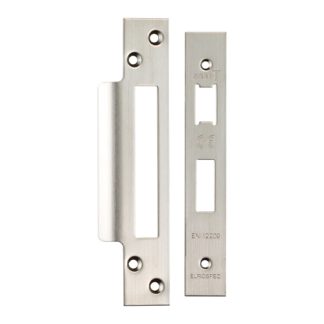 Eurospec FSF5004SSS Easi-T Forend Strike and Fixing Pack - Satin Stainless Steel Square Forend (LEAD TIME: 2-3 DAYS)
