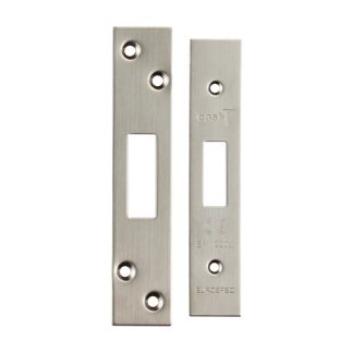 Eurospec FSF5007SSS Easi-T Forend Strikes & Fixing Pack Deadlocks - Satin Stainless Steel Square Forend (LEAD TIME: 2-3 DAYS)