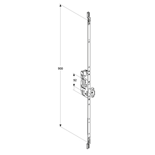 Fuhr 870 Emergency Exit Passive Panic Multipoint Door Lock - Image 2