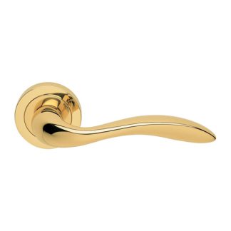 Manital GI5 Giava Lever On Round Rose - Polished Brass (LEAD TIME: 2-3 DAYS)