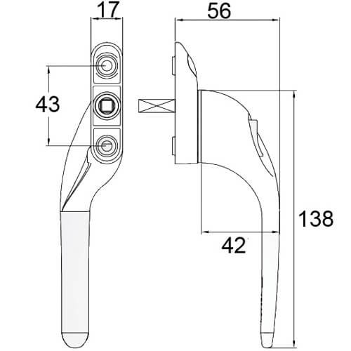 TSS Offset Locking Espag UPVC Window Handles - Image 6