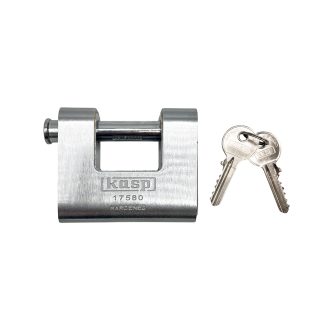 Kasp 175 80mm Closed Shackle Armoured Shutter Padlock