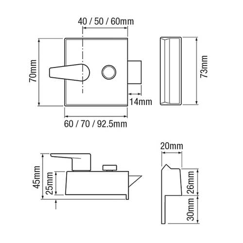 Union 1026 Non Deadlocking Nightlatch - Image 2