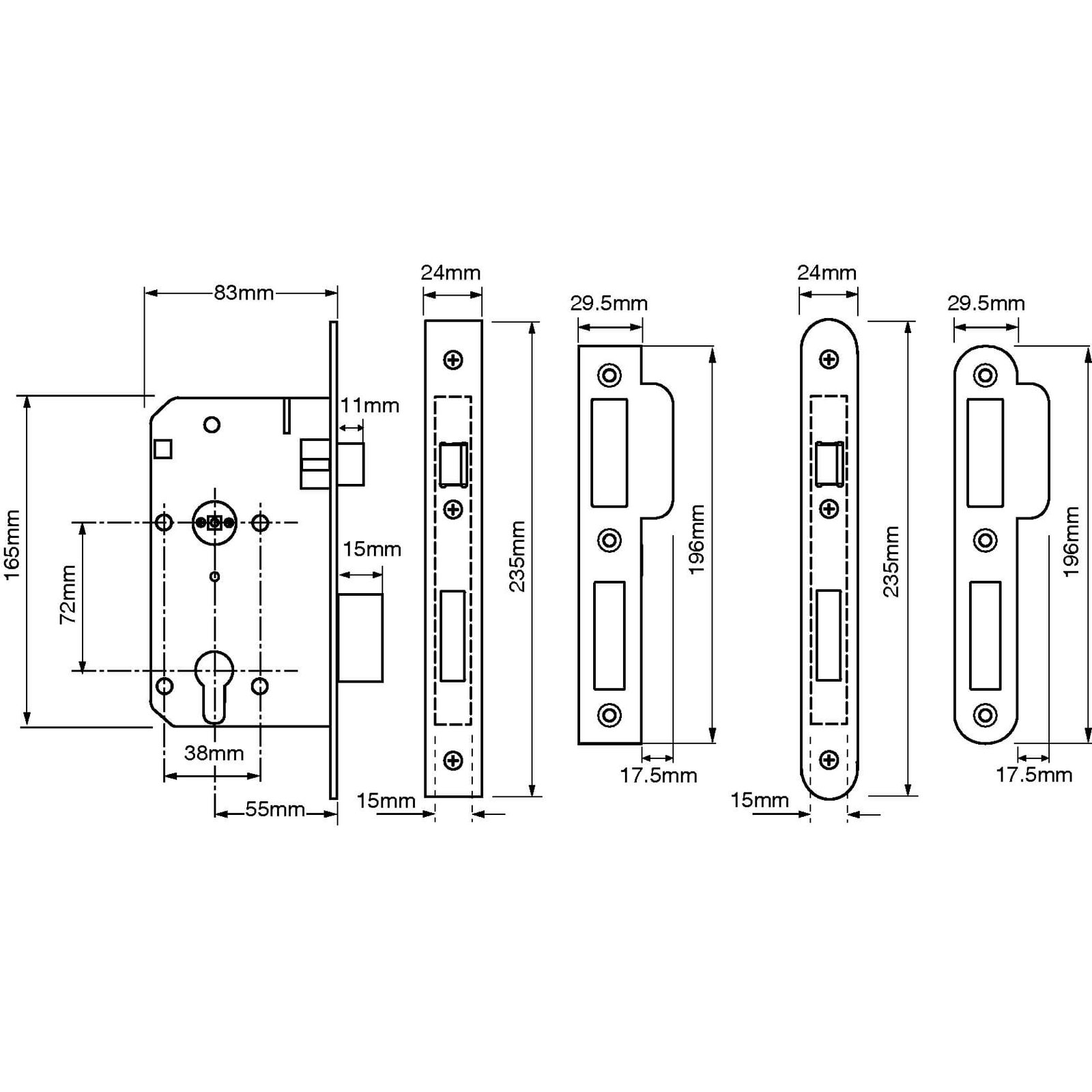 Union L2C26 Euro Escape Mortice Sashlock - Image 2