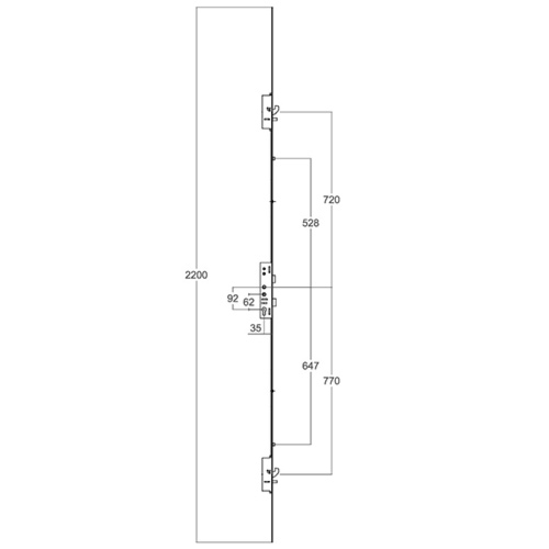 Lockmaster Latch Deadbolt 2 Hooks 2 Anti Lift Pins 2 Rollers Lift Lever or Double Spindle Multipoint Door Lock - Option 1 - Image 2