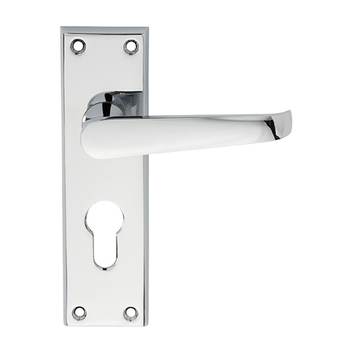 Carlisle Brass M30YCP Victorian Lever On Euro Lock Backplate (LEAD TIME: 2-3 DAYS)
