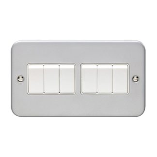 Eurolite MC6SWW Utility 6-Gang Switch - Grey (LEAD TIME: 2-3 DAYS)