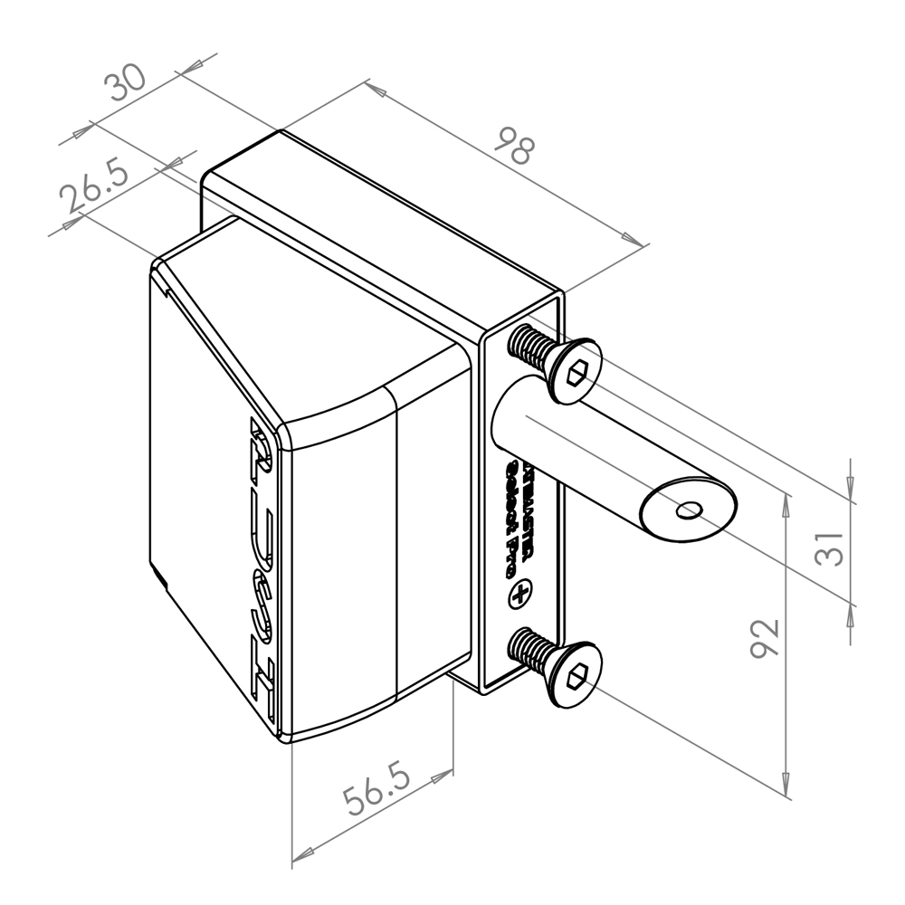 Gatemaster SBQEDGL SelectPro Code Bolt-On Quick Exit Lock for Metal Gates (LEAD TIME: 2-3 DAYS) - Image 2