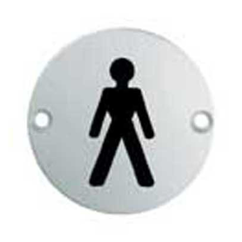 Eurospec SEX1011BSS Signage Male Symbol (LEAD TIME: 2-3 DAYS)