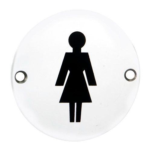 Eurospec SEX1012BSS Signage Female Symbol (LEAD TIME: 2-3 DAYS)