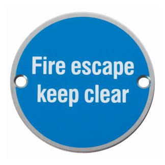Eurospec SEX1021SSS Signage Fire Escape Keep Clear (LEAD TIME: 2-3 DAYS)