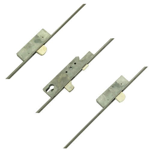 Sobinco Latch 3 Drop Bolts Flat Faceplate Key Wind Operated Multipoint Door Lock