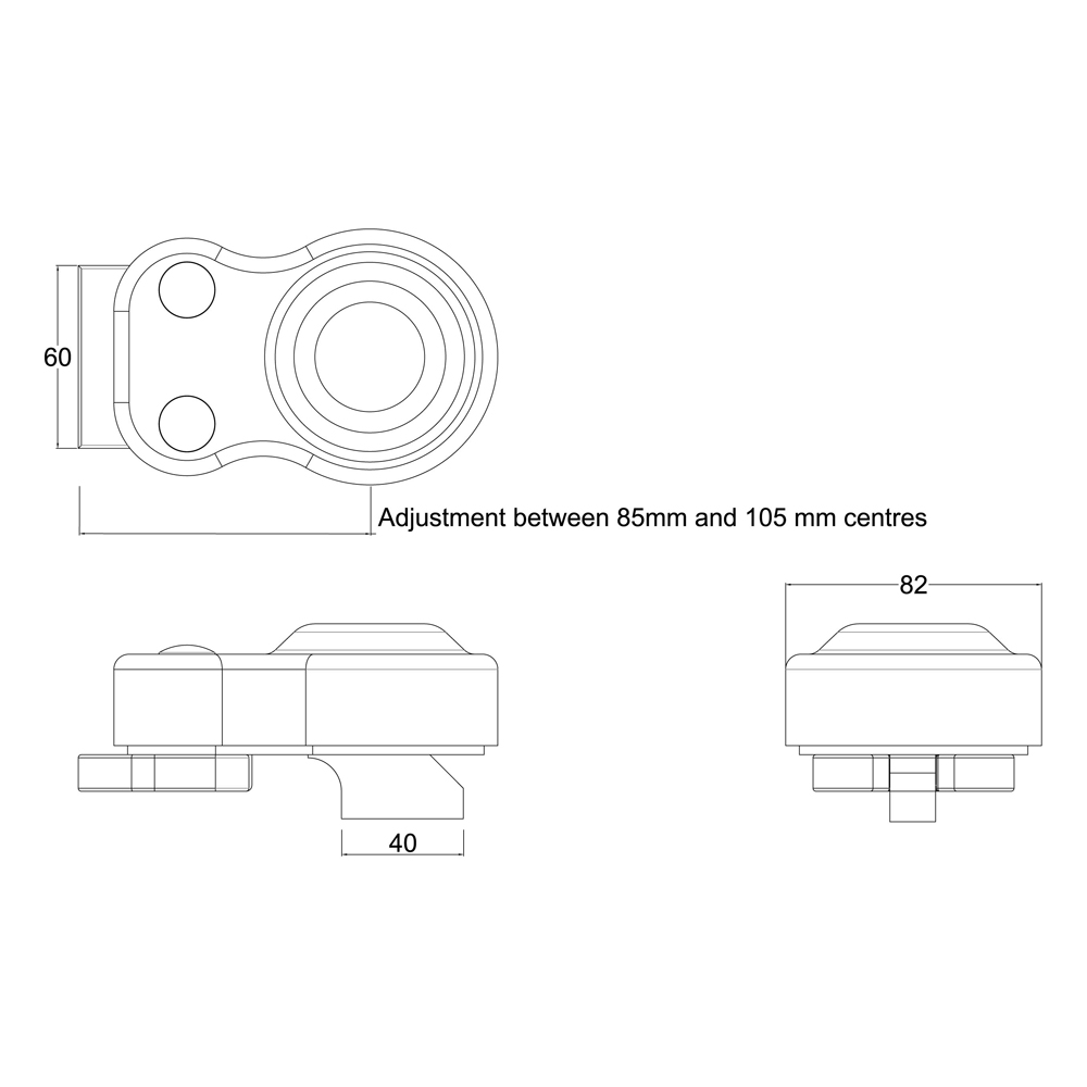 Gatemaster STH Stop Hinge with Bottom Pivot (LEAD TIME: 2-3 DAYS) - Image 2