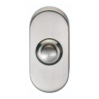 Eurospec SWE1030SSS Oblong Bell Push 64 x 30mm Concealed Fix - Satin Stainless Steel (LEAD TIME: 2-3 DAYS)