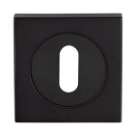 Serozzetta SZM003SQMB Square Standard Lock Escutcheon - Matt Black (LEAD TIME: 2-3 DAYS)