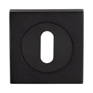 Serozzetta SZM003SQMB Square Standard Lock Escutcheon - Matt Black (LEAD TIME: 2-3 DAYS)