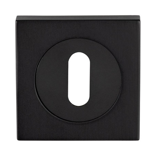 Serozzetta SZM003SQMB Square Standard Lock Escutcheon - Matt Black (LEAD TIME: 2-3 DAYS)