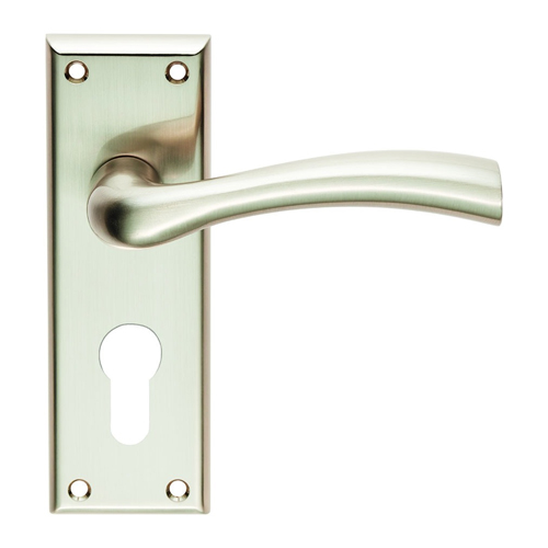Serozzetta SZR051YSN Cinquanta Lever On Euro Lock Backplate (LEAD TIME: 2-3 DAYS)