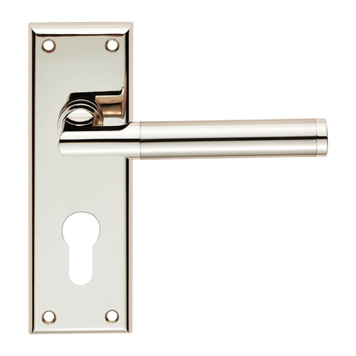 Serozzetta SZR061YPNSN Sessanta Lever On Euro Lock Backplate (LEAD TIME: 2-3 DAYS)