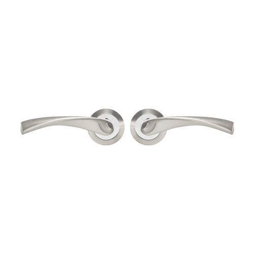 TSS Bravo Lever Handles on Round Rose Door Furniture - Image 2