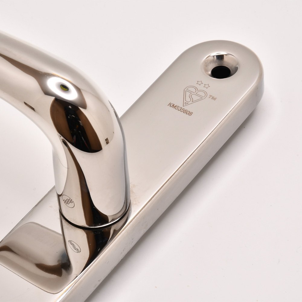 TSS TS007 2 Star Grade 304 Stainless Steel Lever Moveable Pad (Offset) UPVC Multipoint Door Handles - 92/62mm PZ Sprung 210mm Screw Centres - Image 4